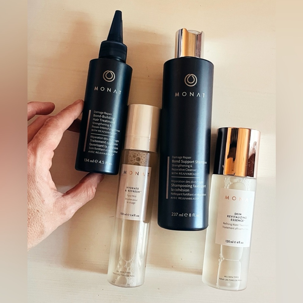 Monat hair + skincare products